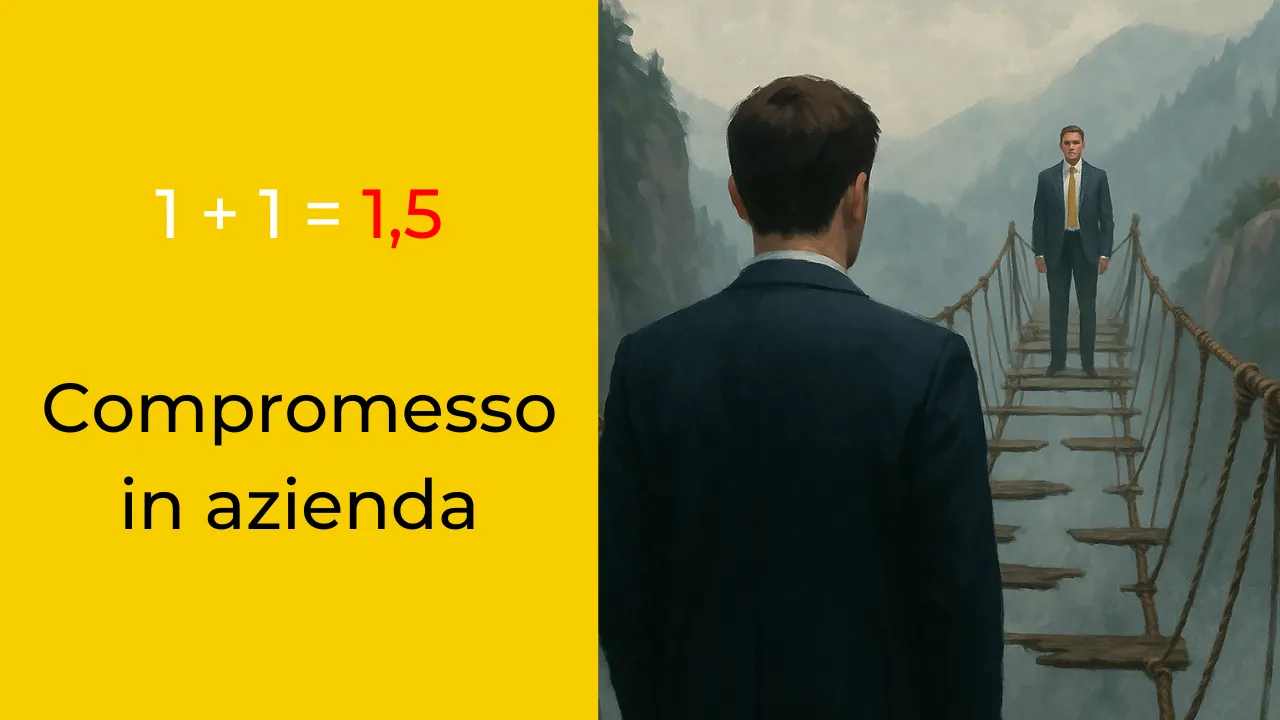 1 + 1 = 1,5 · I compromessi in azienda hanno sempre un costo