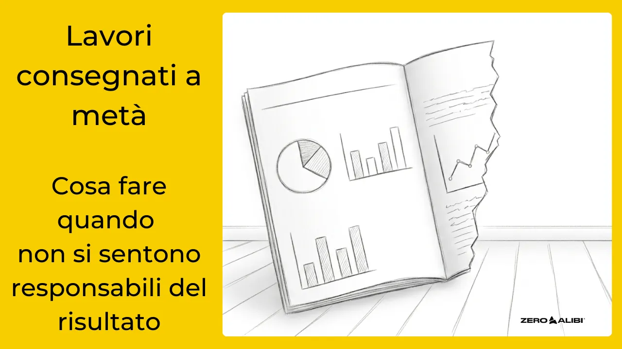 Cosa fare con i lavori consegnati a metà da chi non si sente responsabile del risultato finale